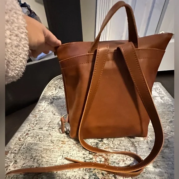 ‼️Never Used‼️🎸Portland Leather🎸🔥NWOT🔥’ALMOST PERFECT' LAPTOP BACKPACK in Honey - Picture 6 of 14